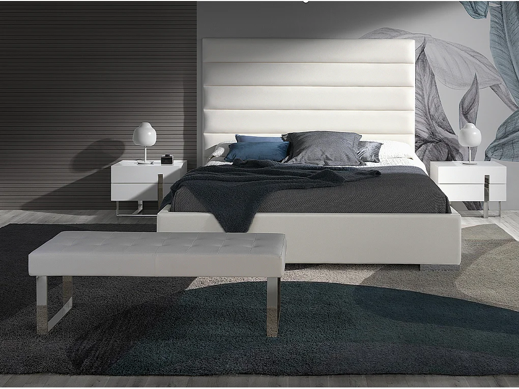 Banquette en simili cuir et acier chromé 5000 ANGEL CERDA