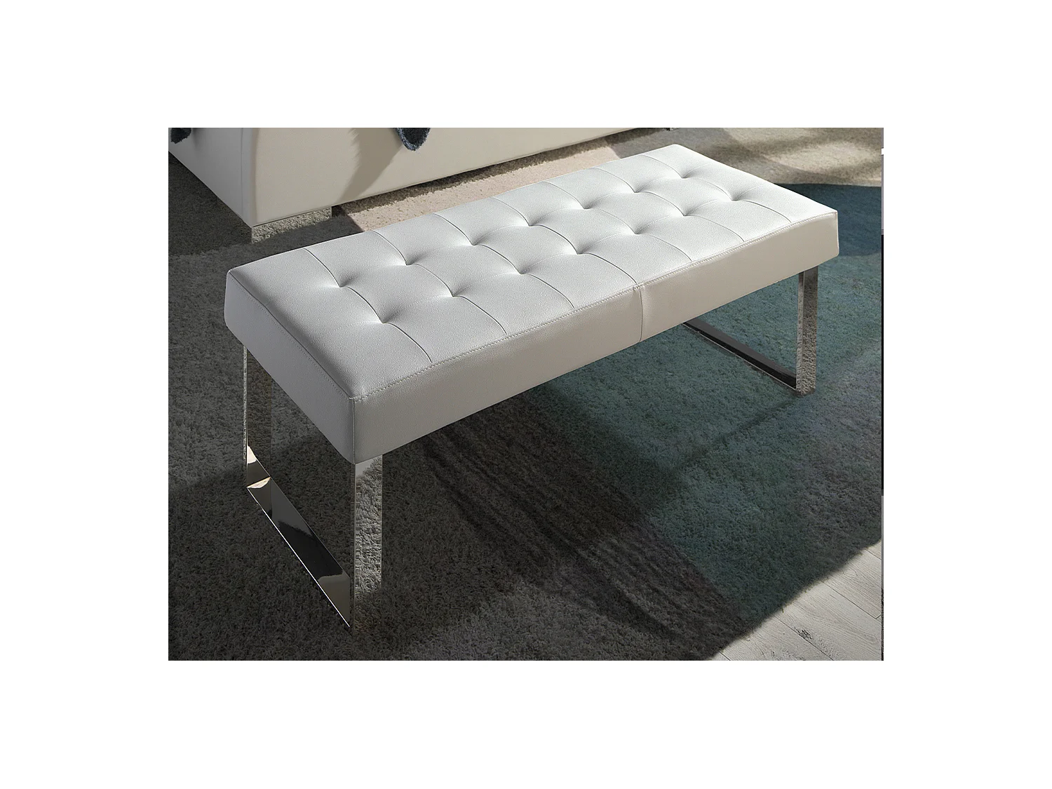 Banquette en simili cuir et acier chromé 5000 ANGEL CERDA