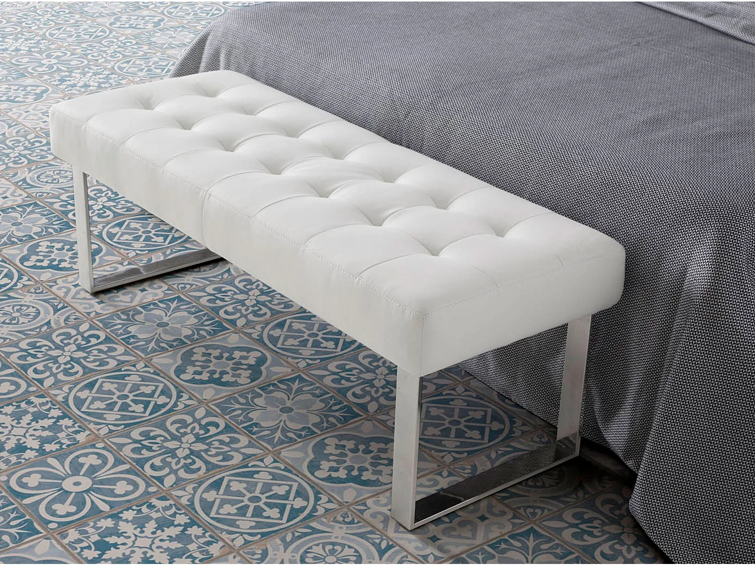 Banc en similicuir blanc 5000 ANGEL CERDA