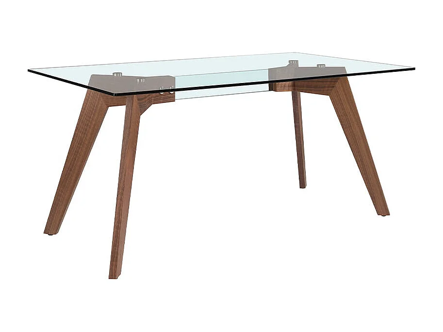 Table à manger en verre trempé et bois 1031 ANGEL CERDA
