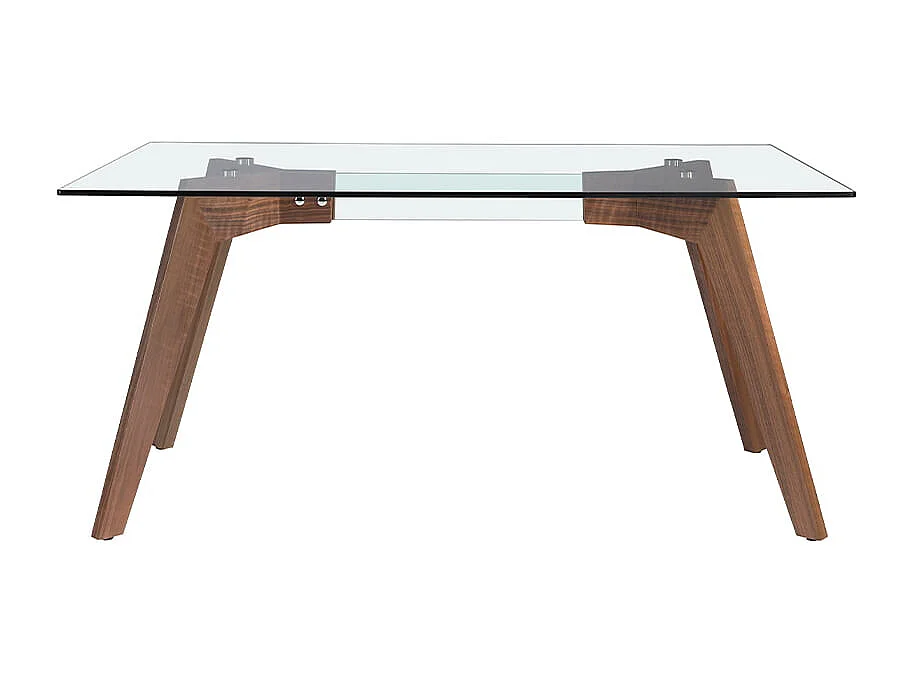 Table à manger en verre trempé et bois 1031 ANGEL CERDA