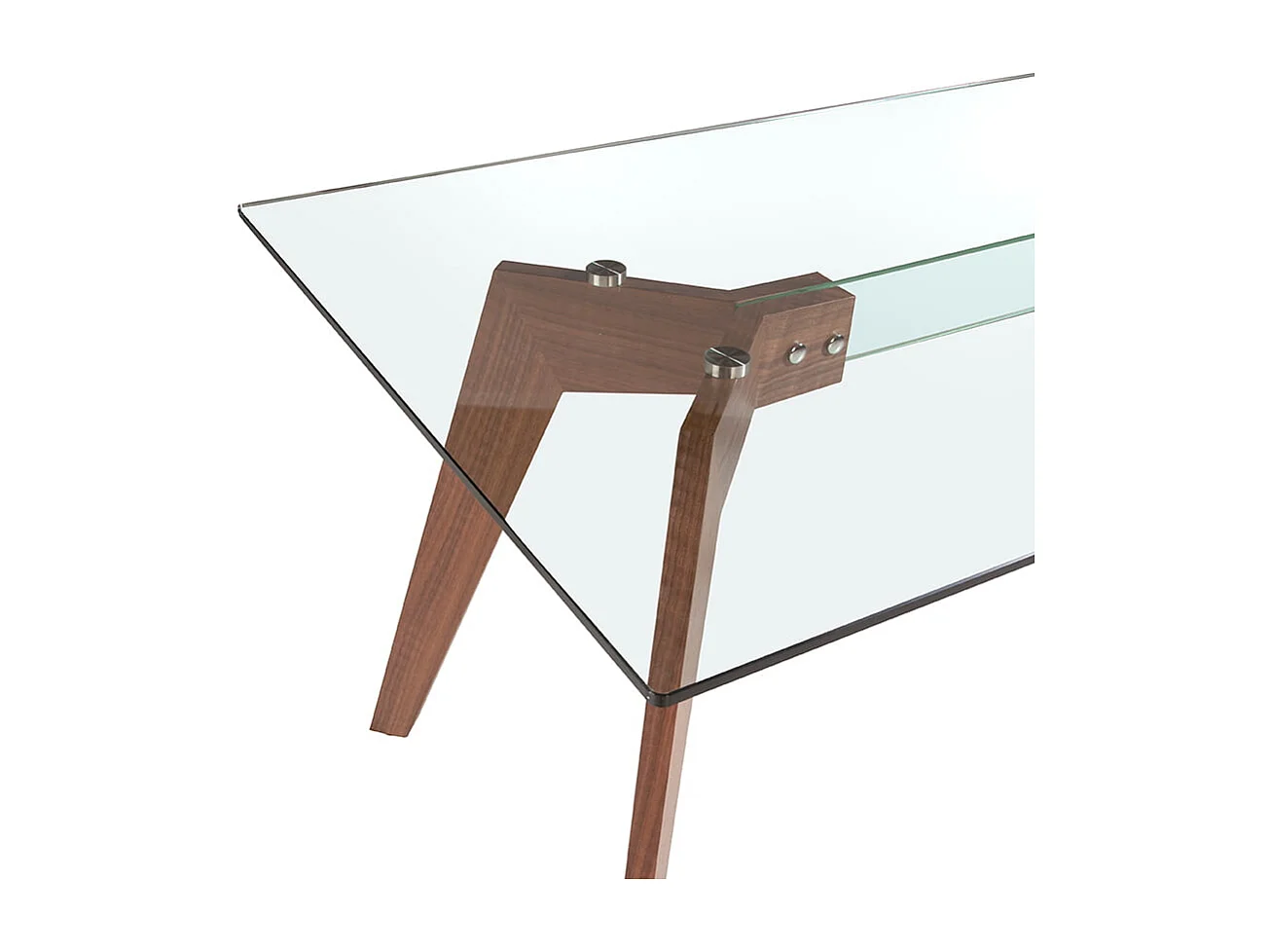 Table à manger en verre trempé et bois 1031 ANGEL CERDA