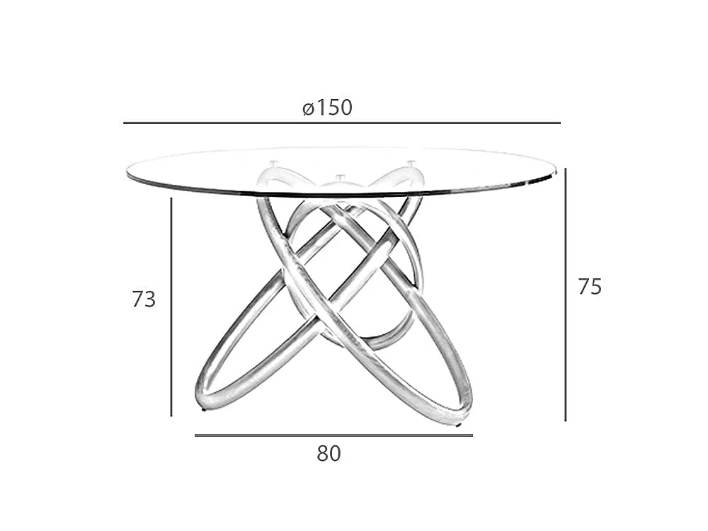 Stół do jadalni okrągła szkło hartowane i orzech włoski