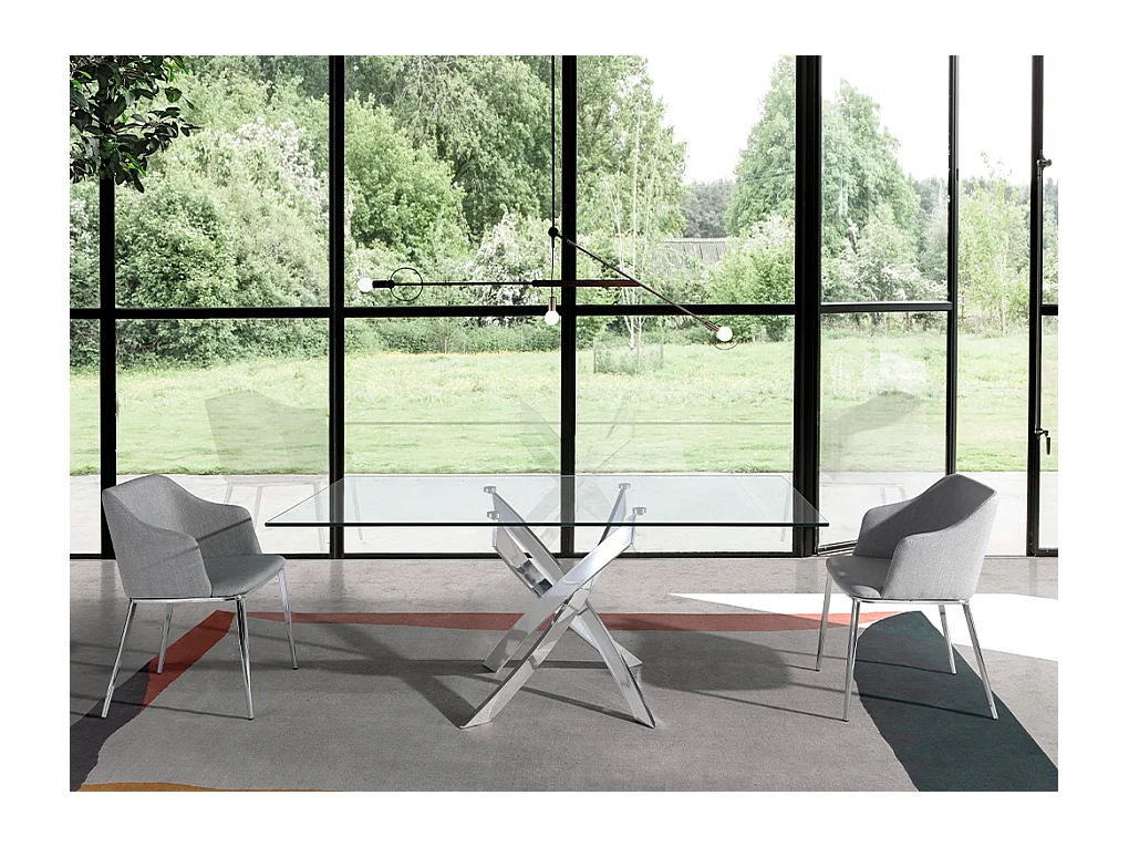 Mesa comedor rectangular cristal  1061 ANGEL CERDA