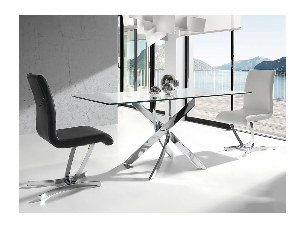 Mesa comedor rectangular cristal  1061 ANGEL CERDA