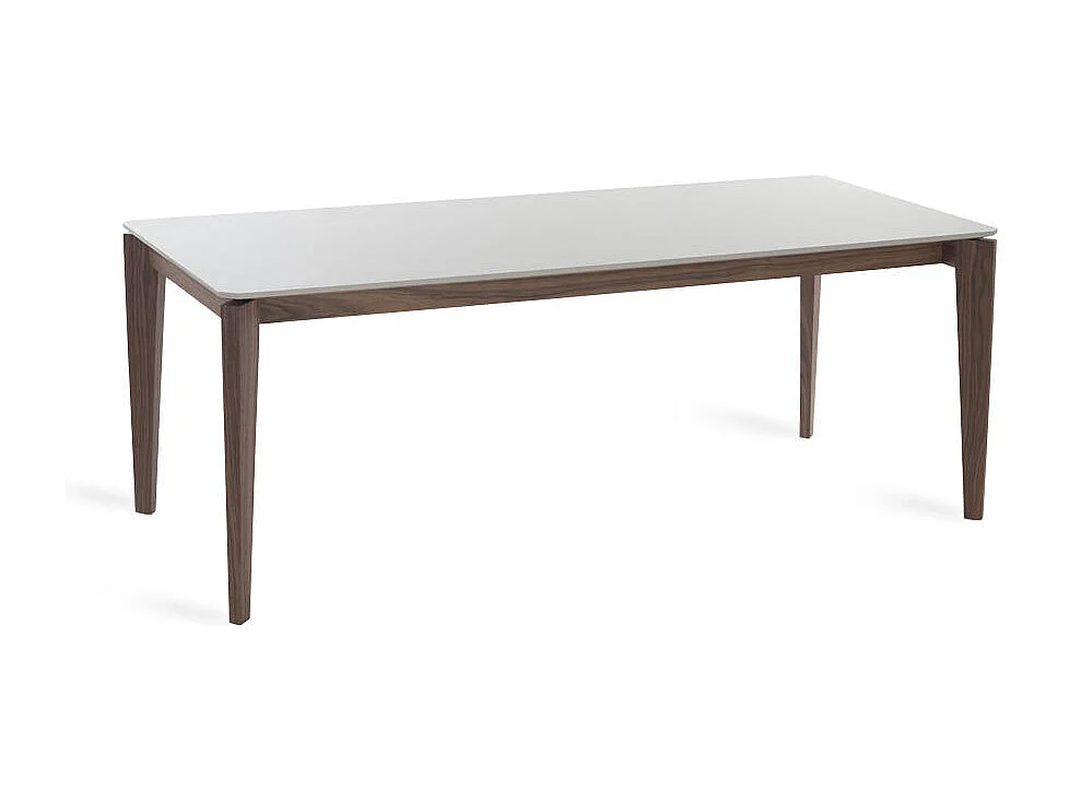 Table à manger rectangulaire en bois de noyer