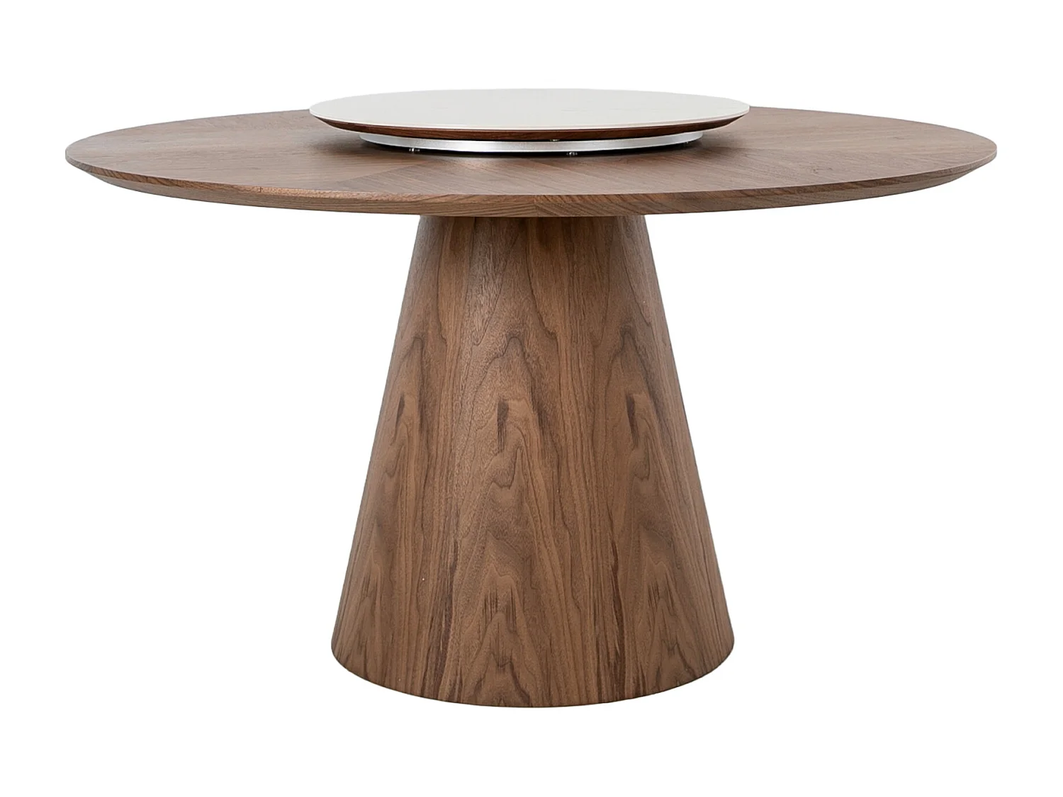 Table à manger ronde rotative noyer 1016 ANGEL CERDA