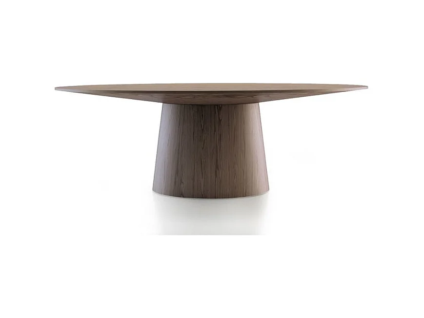 Table à manger ovale en bois de noyer 1013 ANGEL CERDA
