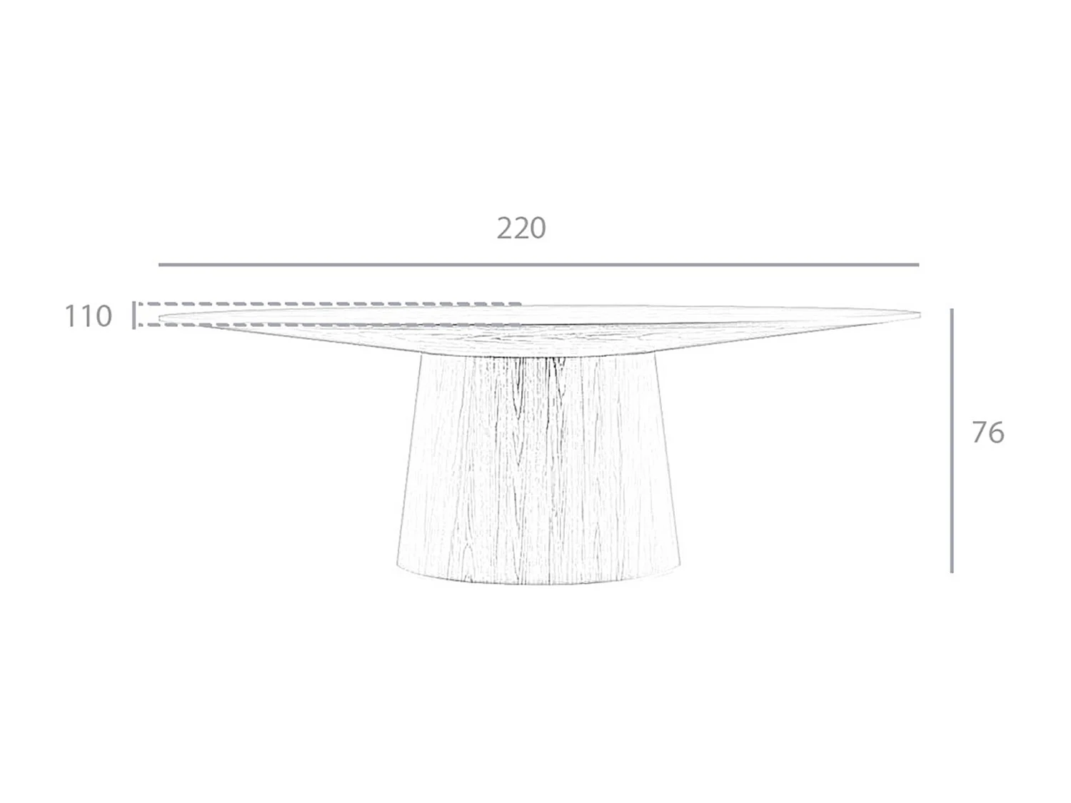 Esstisch ovale Walnuss 1013 ANGEL CERDA