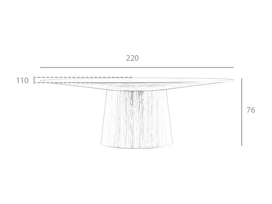 Esstisch ovale Walnuss 1013 ANGEL CERDA