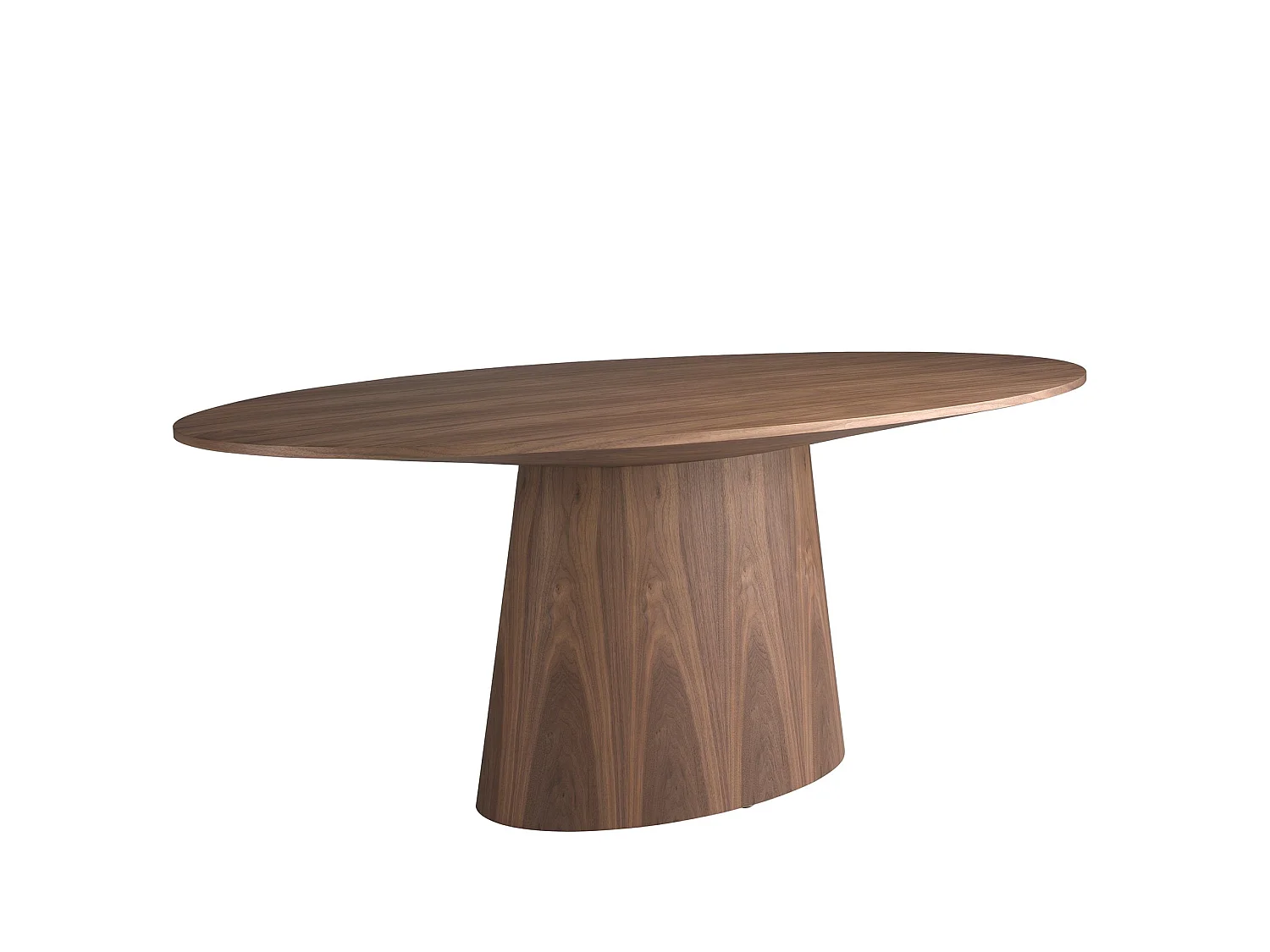 Oval walnut dining table 1013 ANGEL CERDA