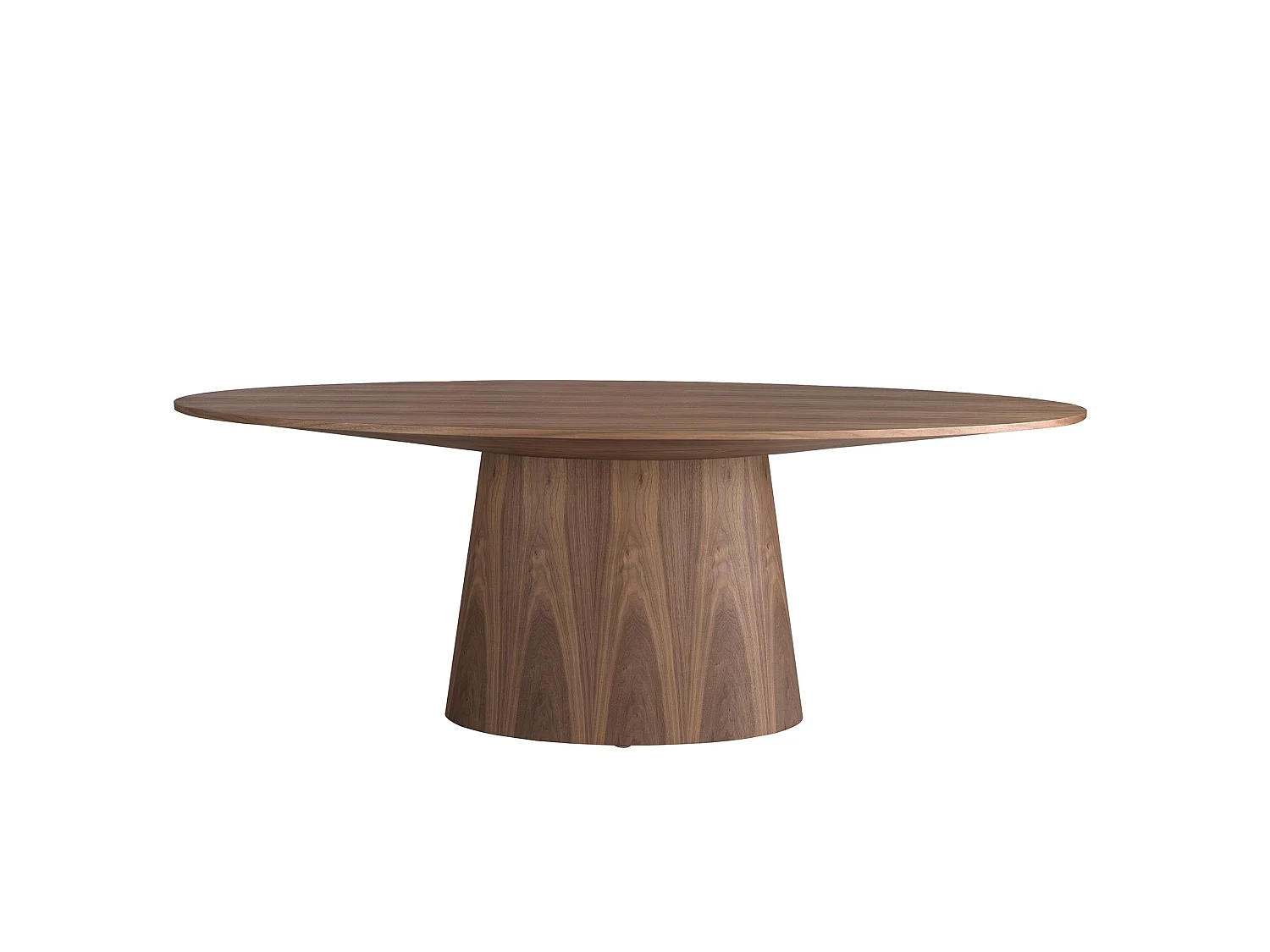 Oval walnut dining table 1013 ANGEL CERDA