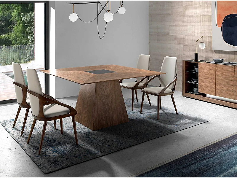 Esstisch quadratisch Walnuss 1079 ANGEL CERDA