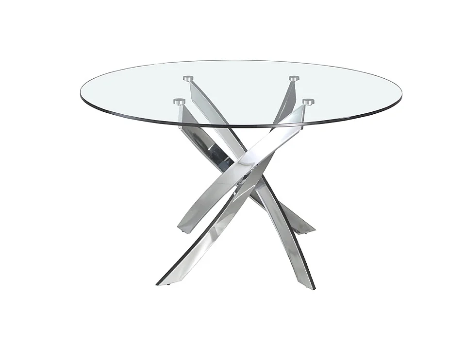Table à manger courbée en acier et verre 1061 ANGEL CERDA