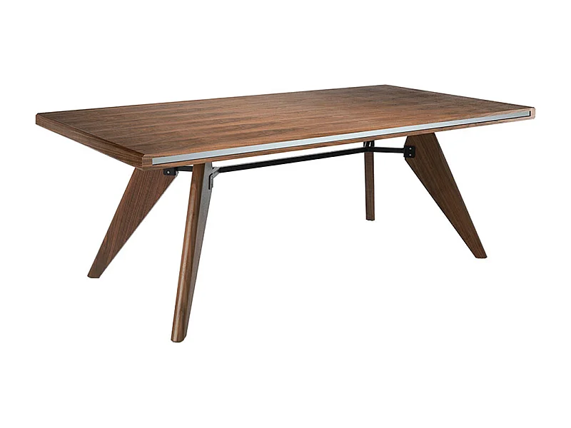 Tavolo da pranzo in legno di noce con vetro specchiato   1080 ANGEL CERDA