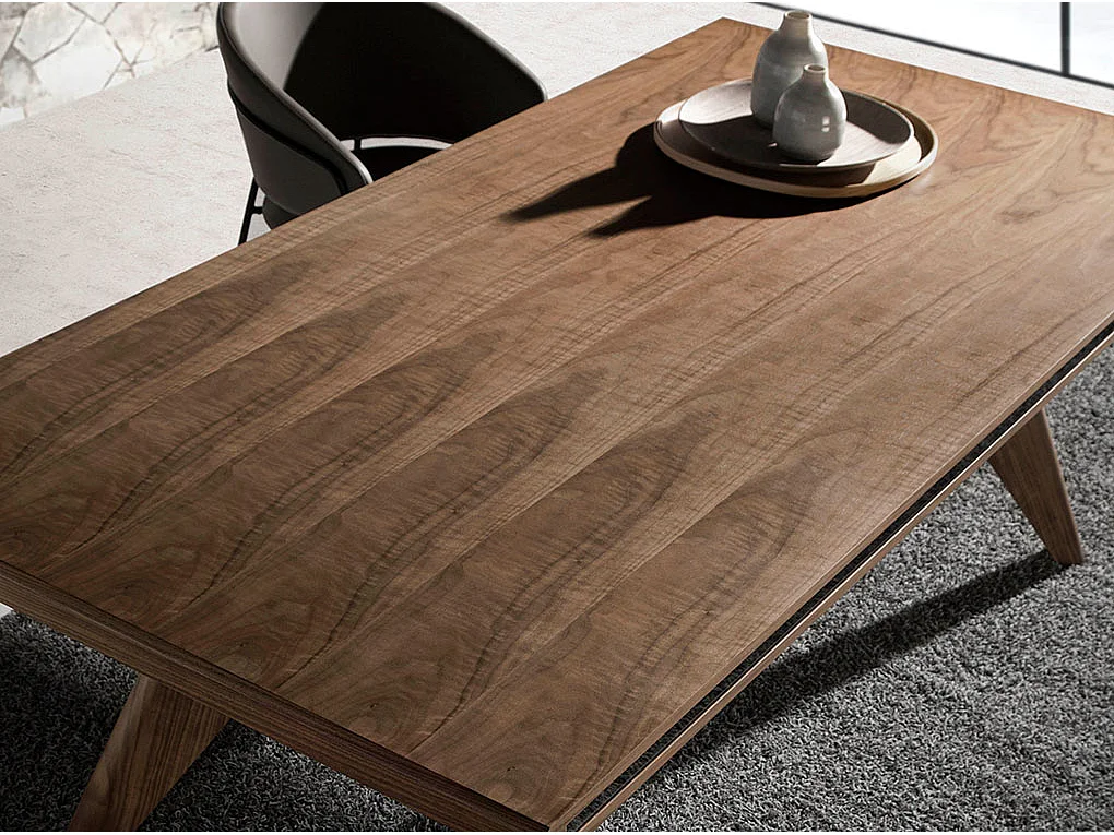 Table à manger rectangulaire noyer et noyer 1080 ANGEL CERDA