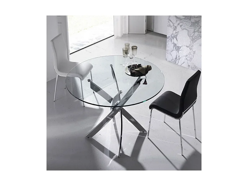 Ronde glazen eettafel 1061 ANGEL CERDA