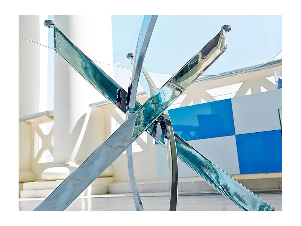 Ronde glazen eettafel 1061 ANGEL CERDA