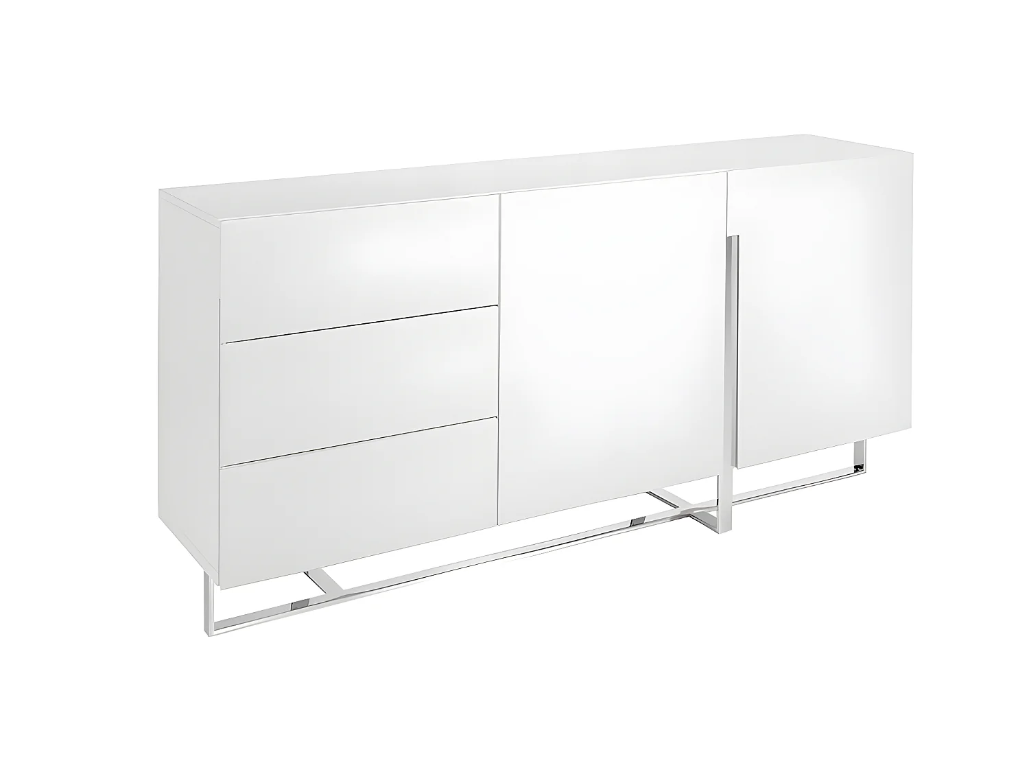 Aparador blanco patas acero  3051 ANGEL CERDA