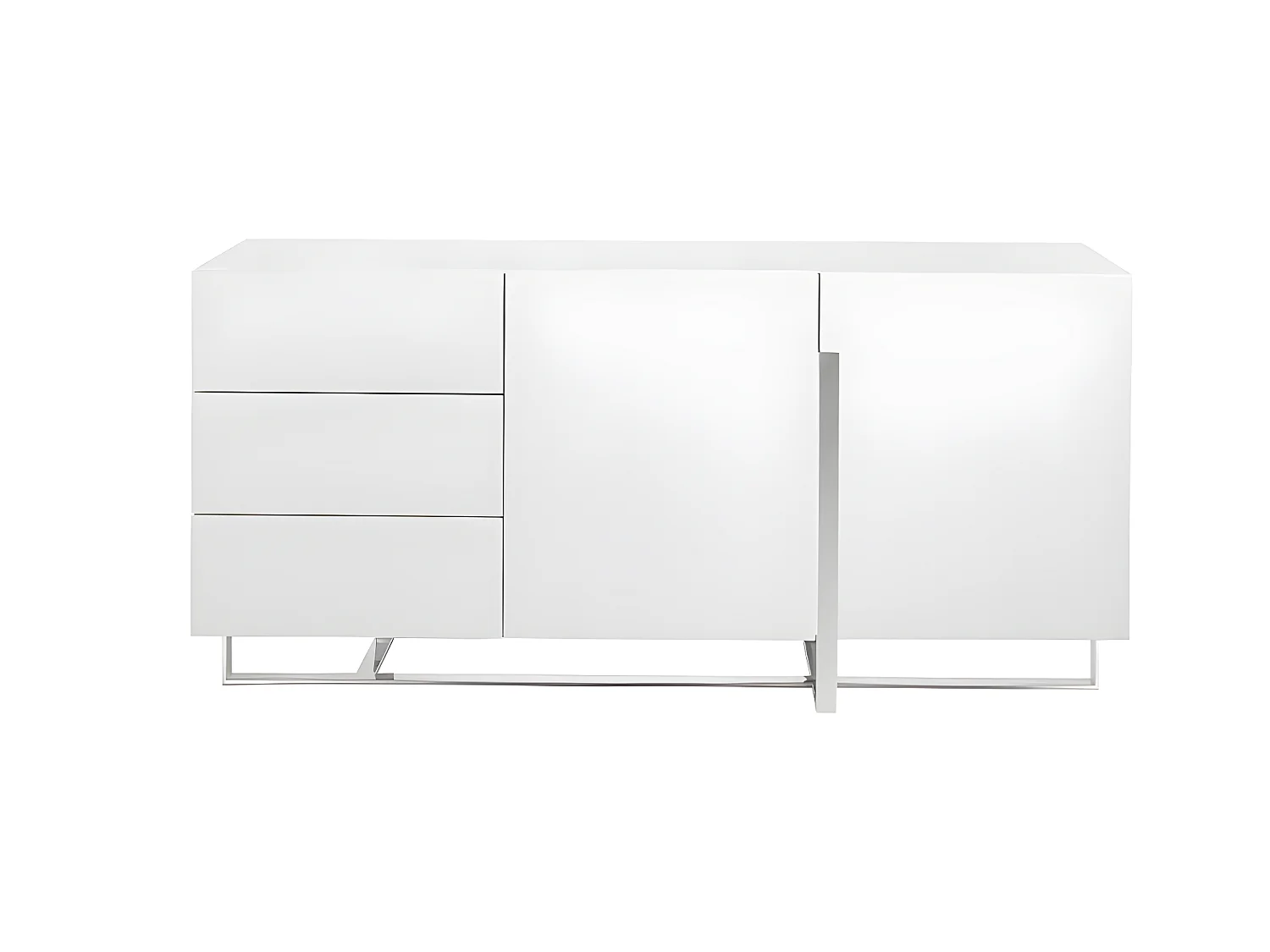 Aparador blanco patas acero  3051 ANGEL CERDA