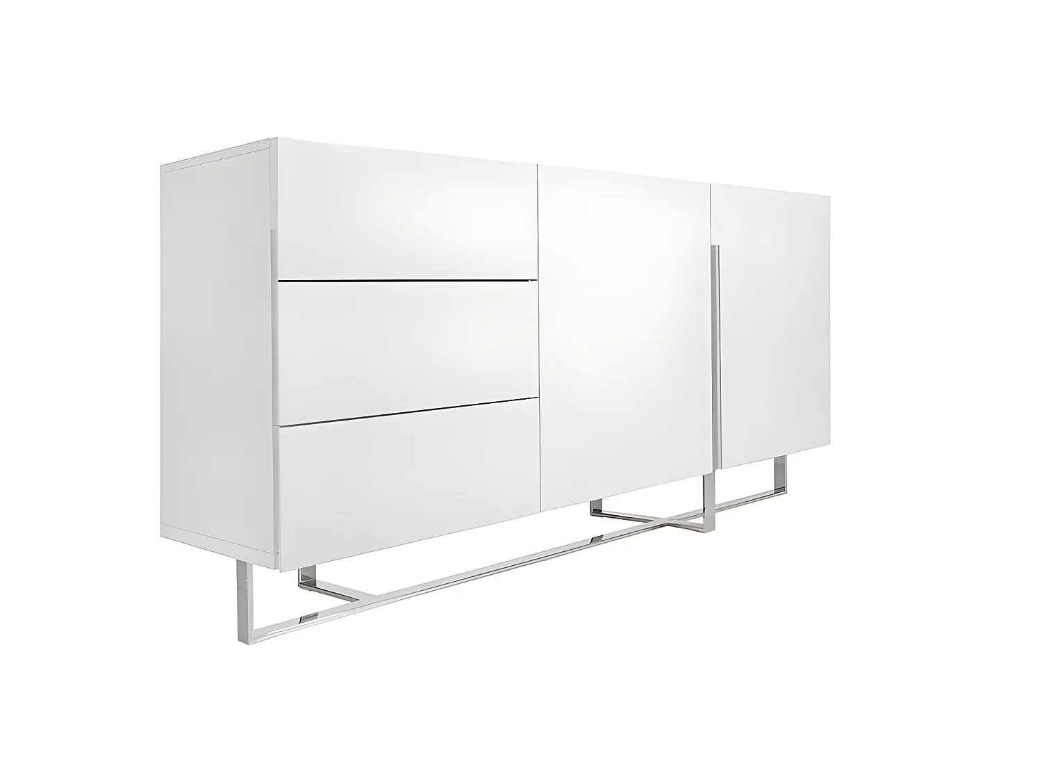 Aparador blanco patas acero  3051 ANGEL CERDA