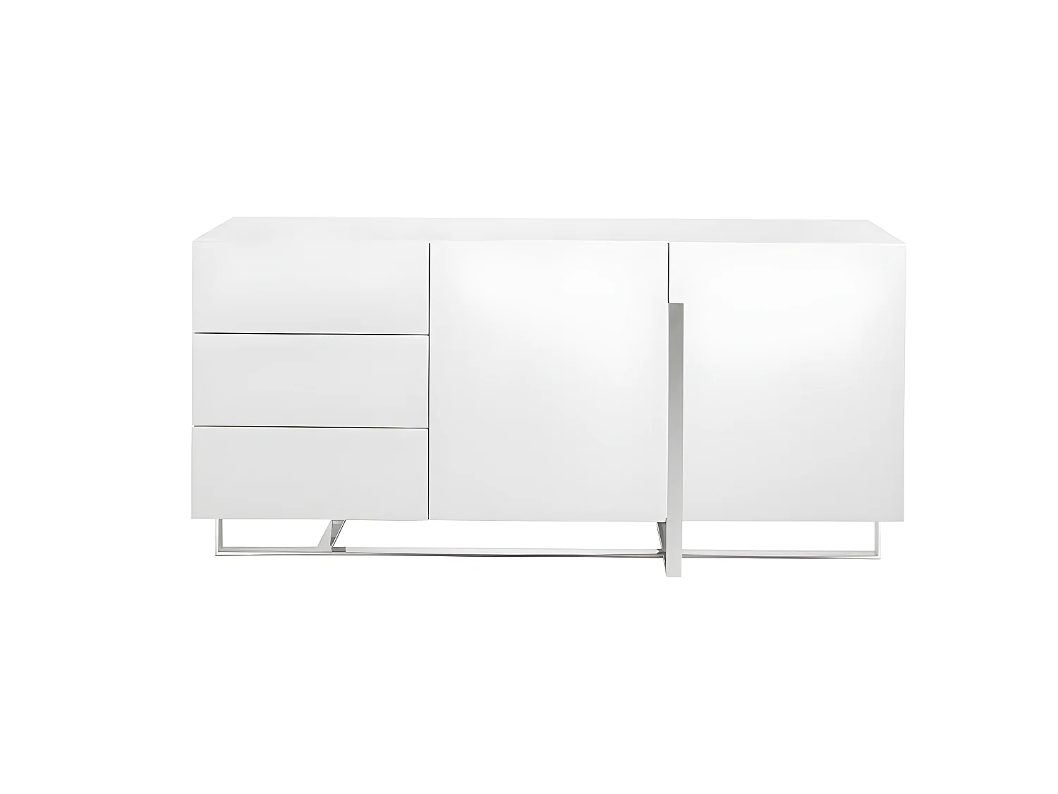 Weißes Sideboard mit Stahlbeinen  3051 ANGEL CERDA