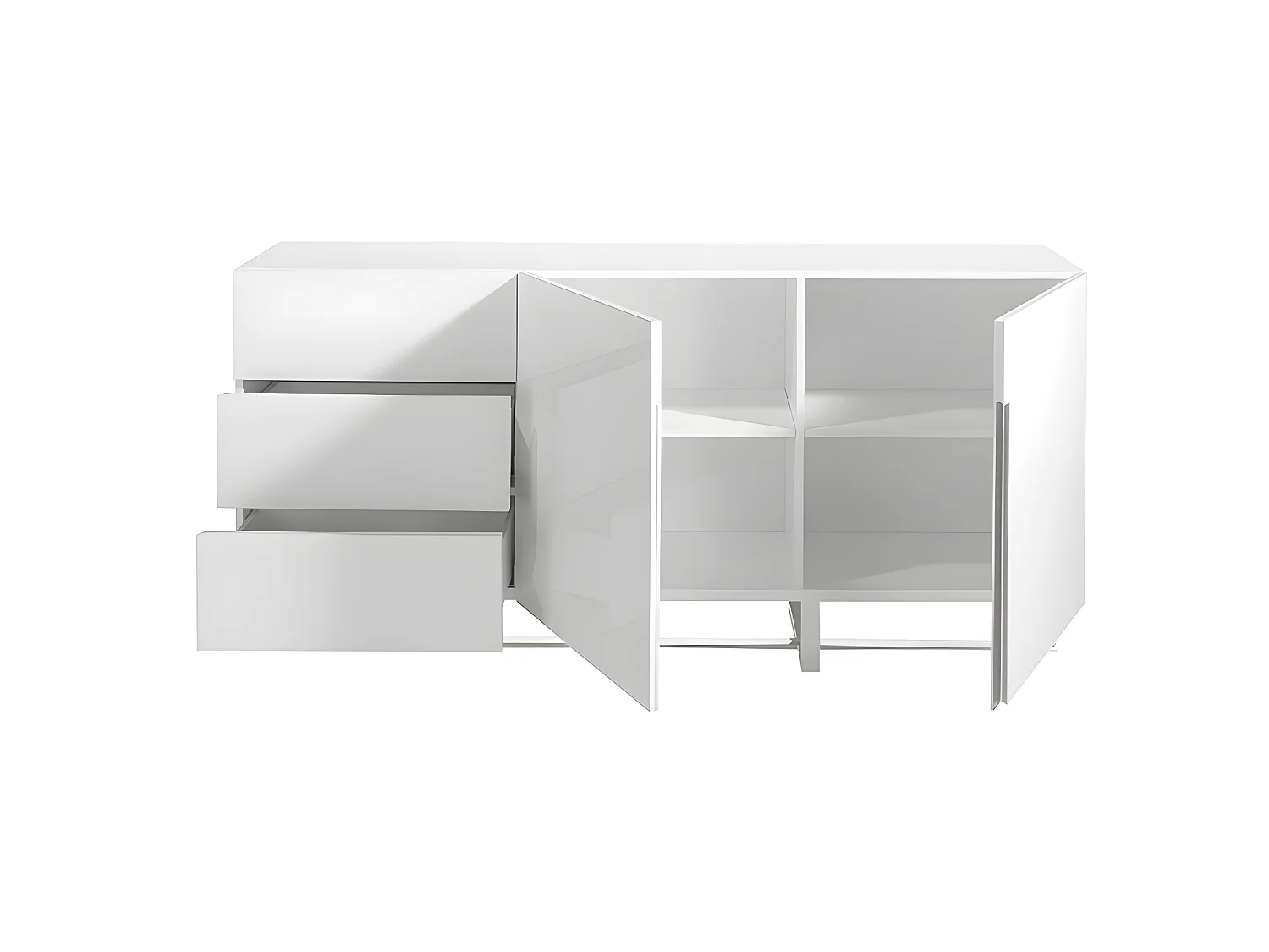 Weißes Sideboard mit Stahlbeinen  3051 ANGEL CERDA