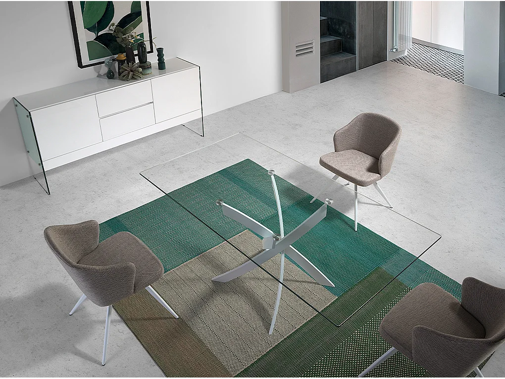 Witte buffetkast met glazen zijkanten 3063 ANGEL CERDA