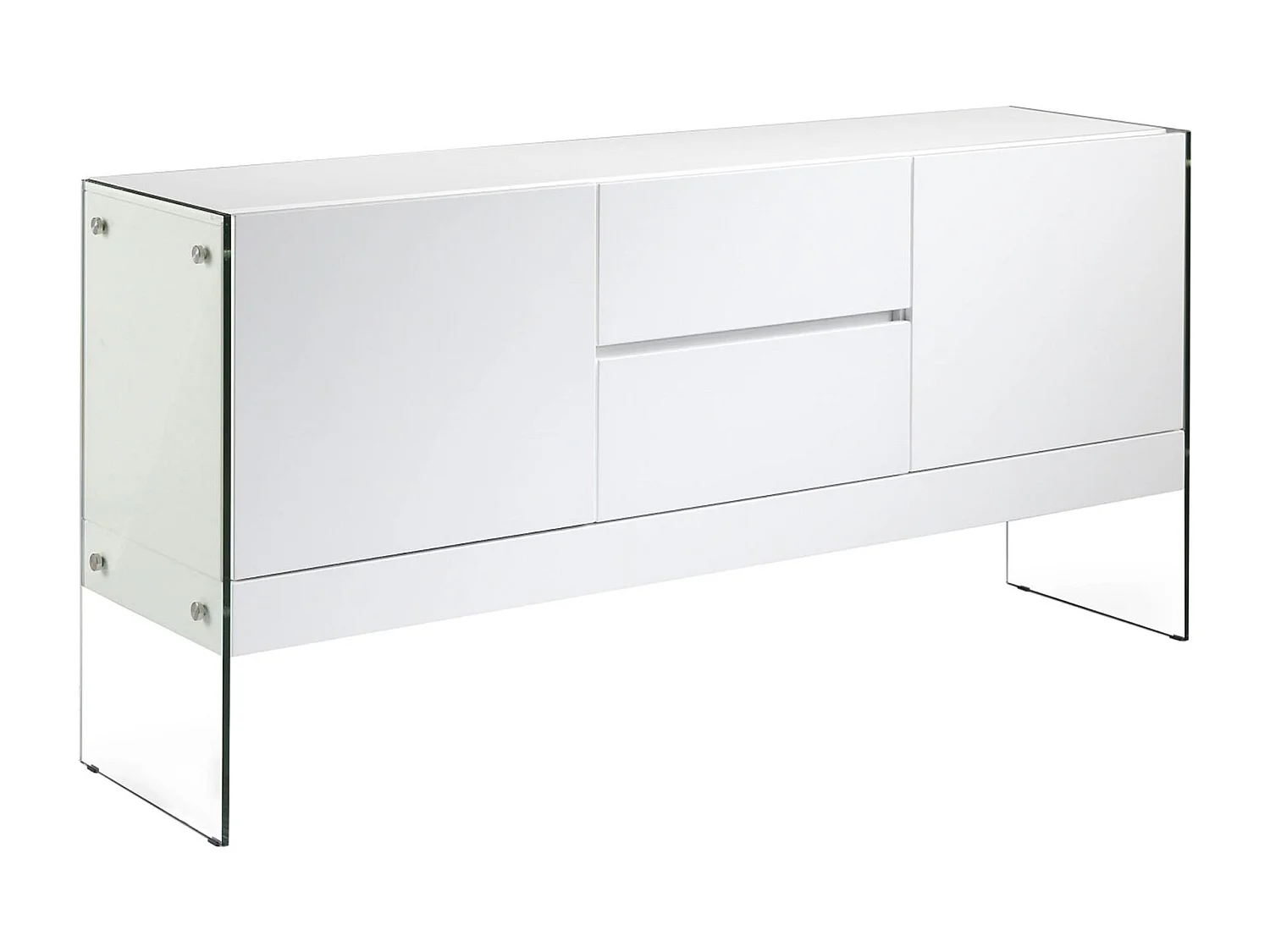 Dressoir van wit hout en gehard glas 3063 ANGEL CERDA