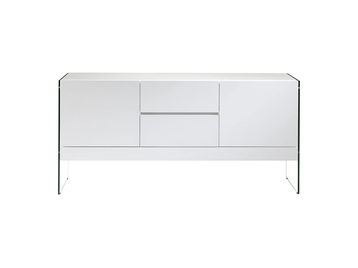 Kredens z białego drewna i szkła hartowanego 3063 ANGEL CERDA