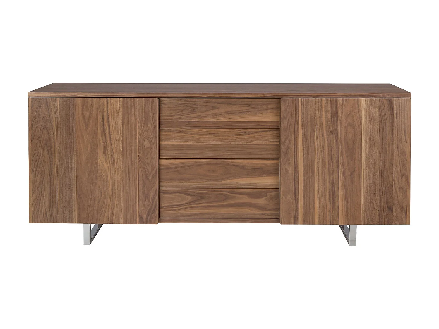 Buffet noyer et acier chromé 3056 ANGEL CERDA