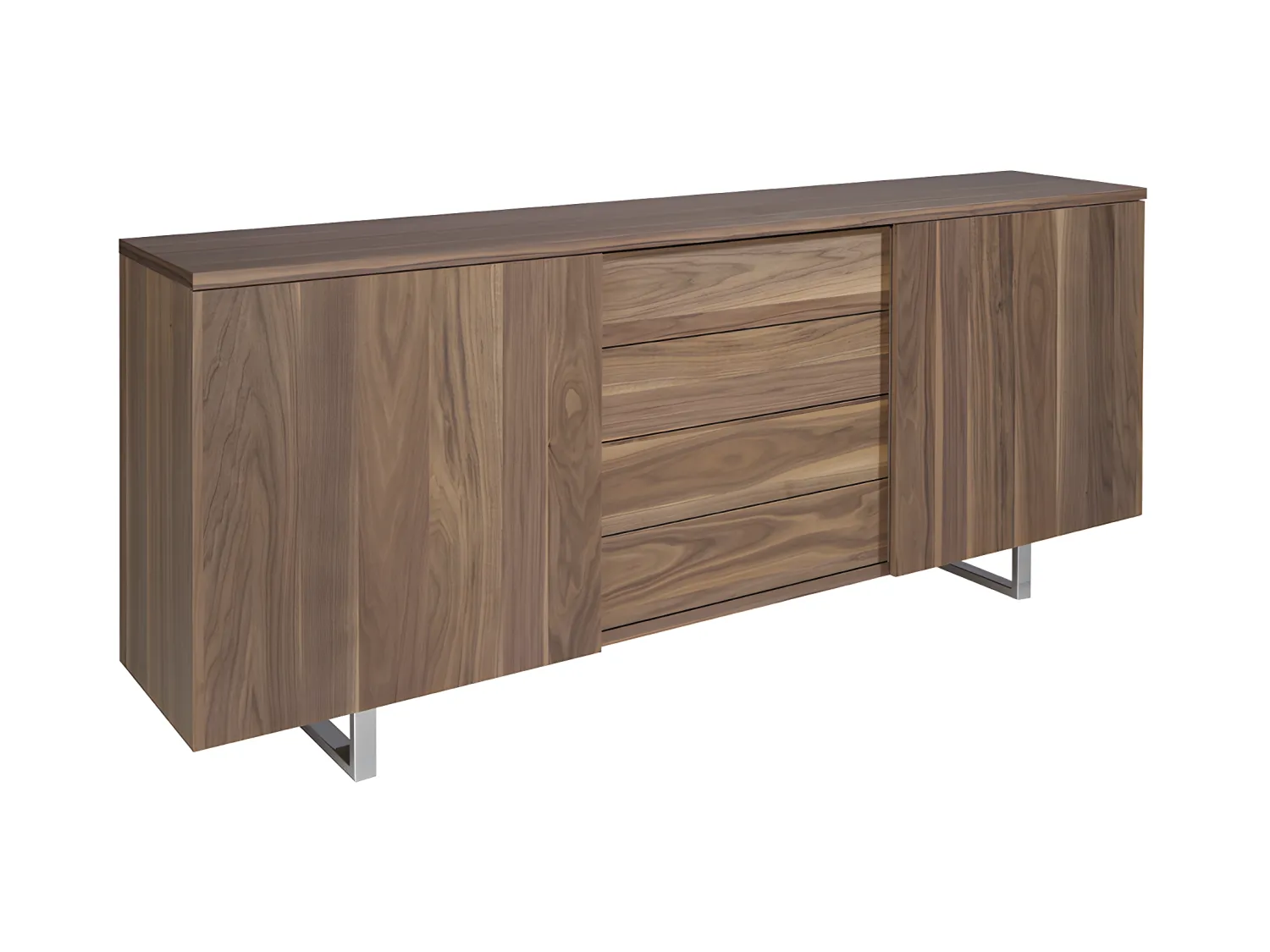 Walnoten dressoir met stalen poten 3056 ANGEL CERDA