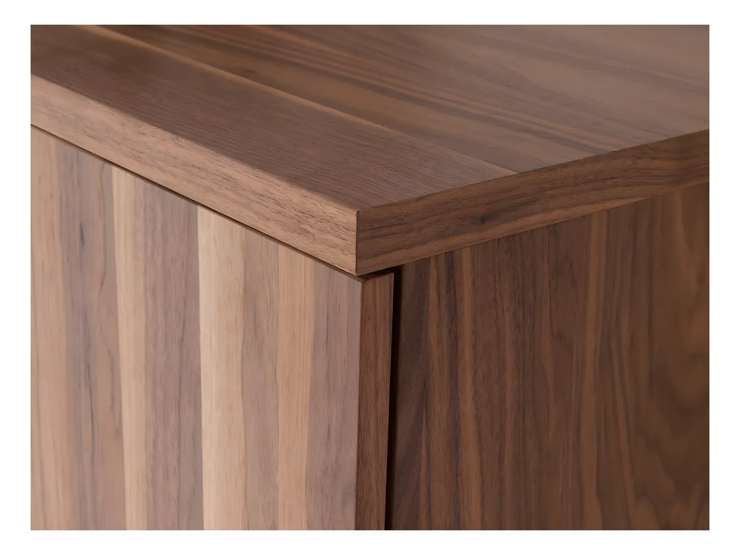 Buffet en bois de noyer et acier chromé 3056 ANGEL CERDA