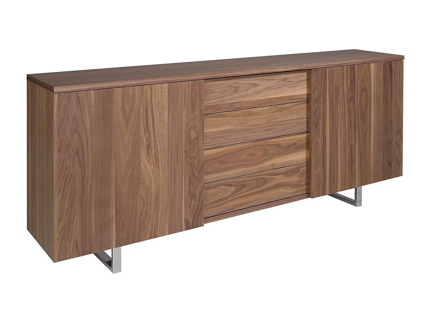 Dressoir walnoot en verchroomd staal 3056 ANGEL CERDA