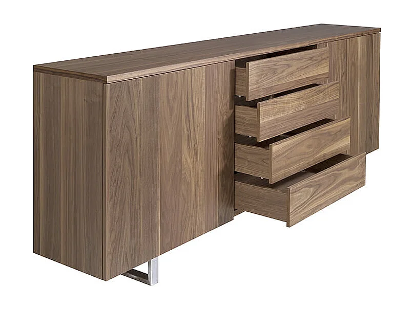 Dressoir walnoot en verchroomd staal 3056 ANGEL CERDA