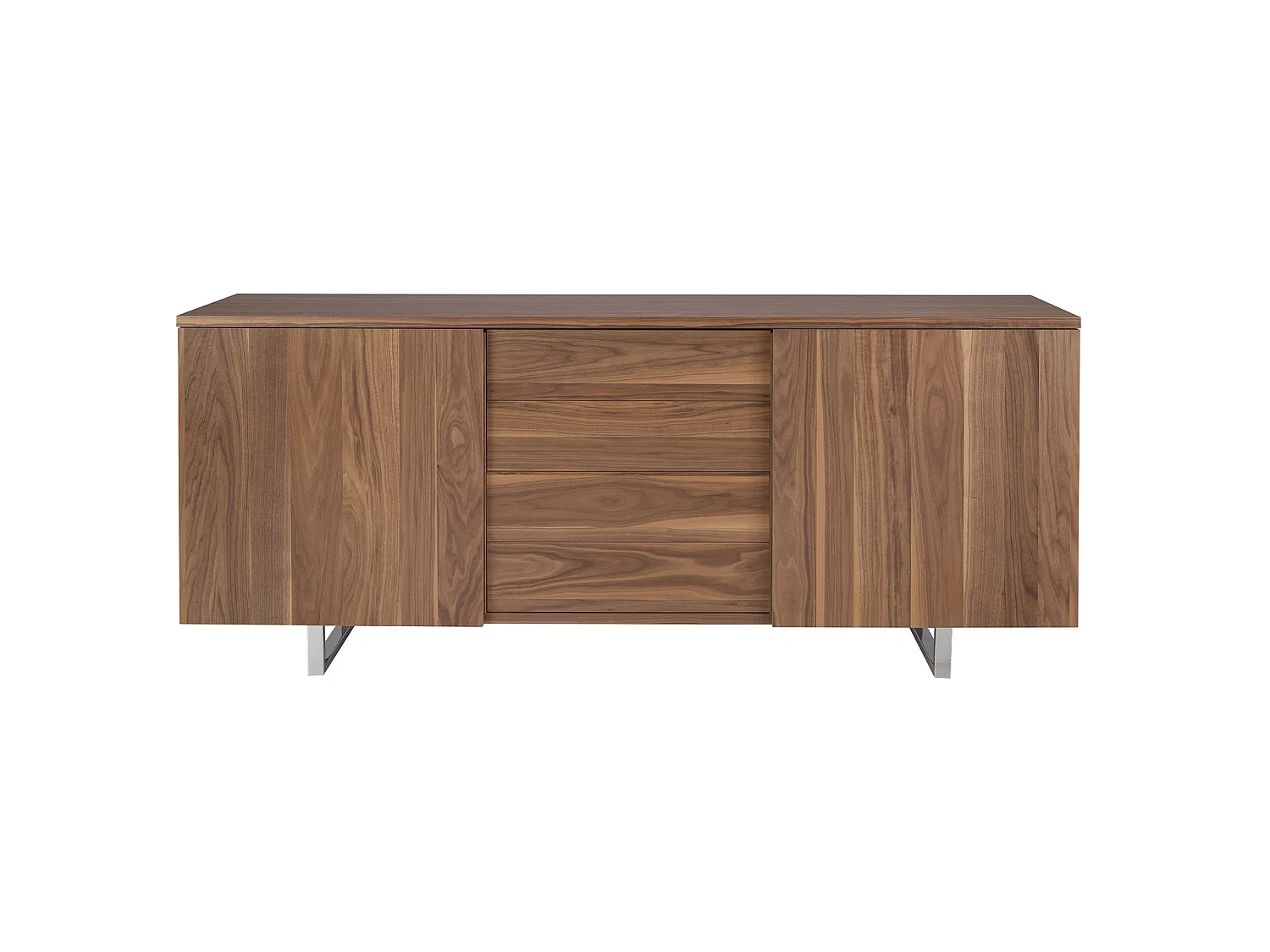 Buffet noyer et acier chromé 3056 ANGEL CERDA