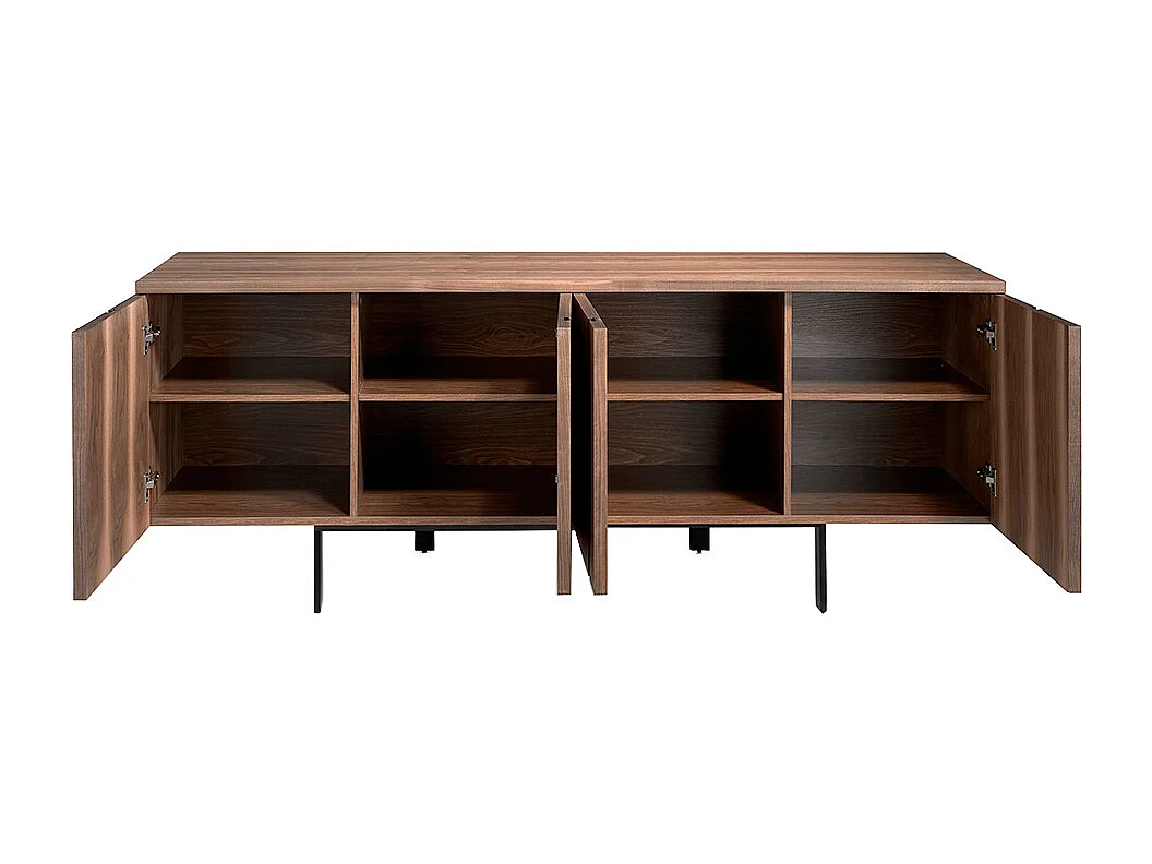 Dressoir notenhout en zwart staal 3124 ANGEL CERDA