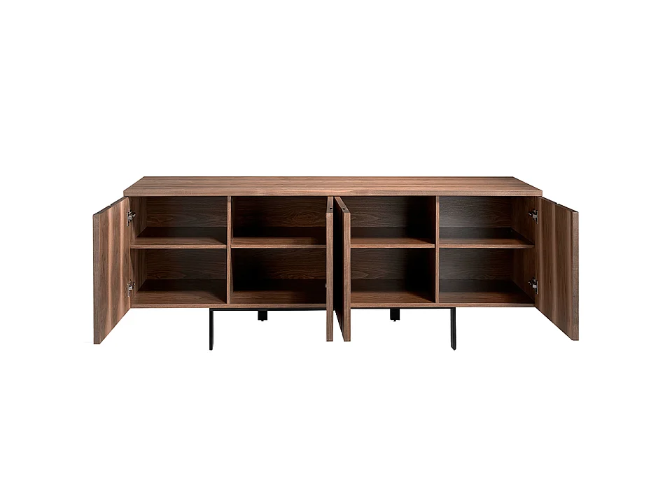 Buffet noyer et acier noir 3124 ANGEL CERDA