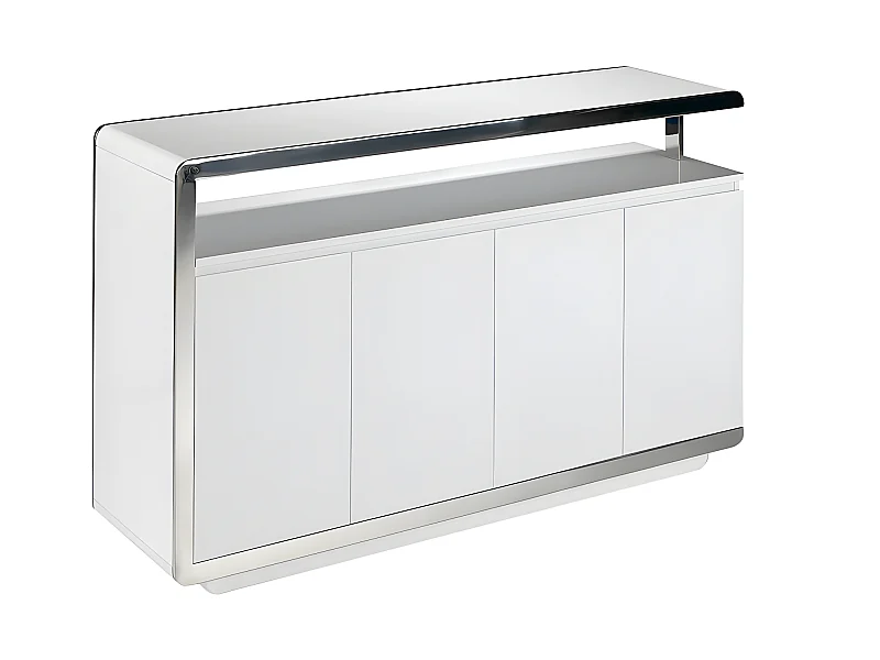 Weißes Sideboard mit Stahlstruktur  3055 ANGEL CERDA