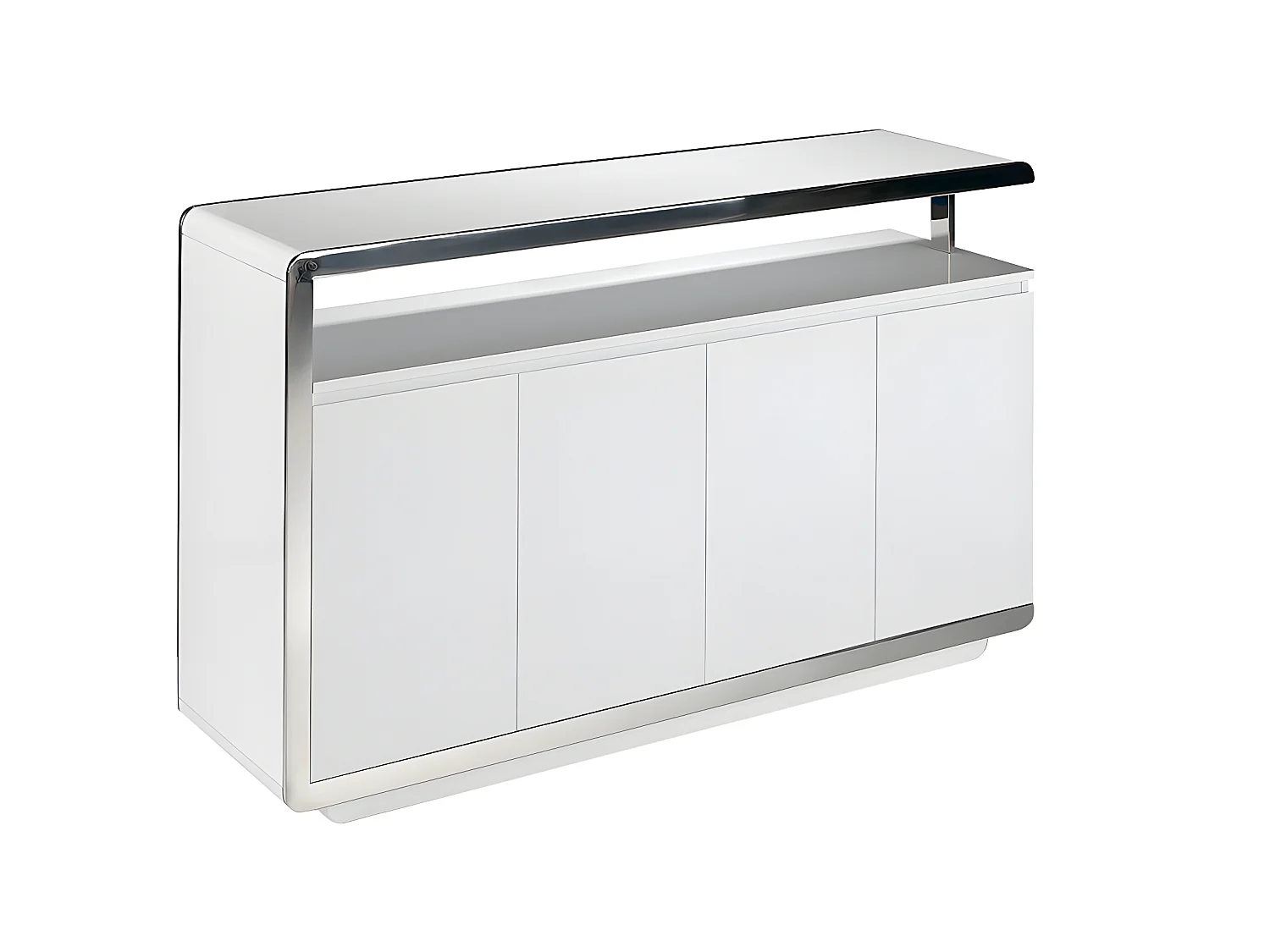 Buffet en bois blanc et acier inoxydable 3055 ANGEL CERDA