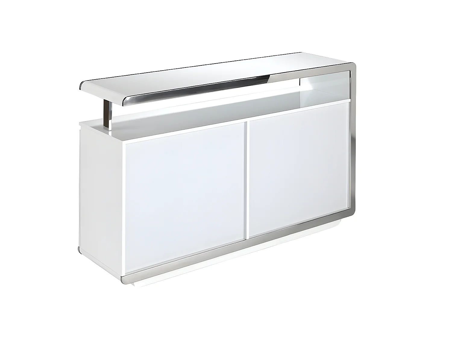 Buffet en bois blanc et acier inoxydable 3055 ANGEL CERDA