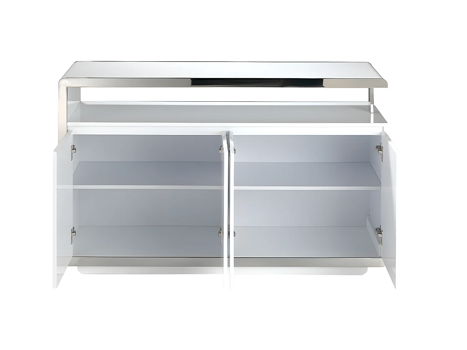 Buffet en bois blanc et acier inoxydable 3055 ANGEL CERDA