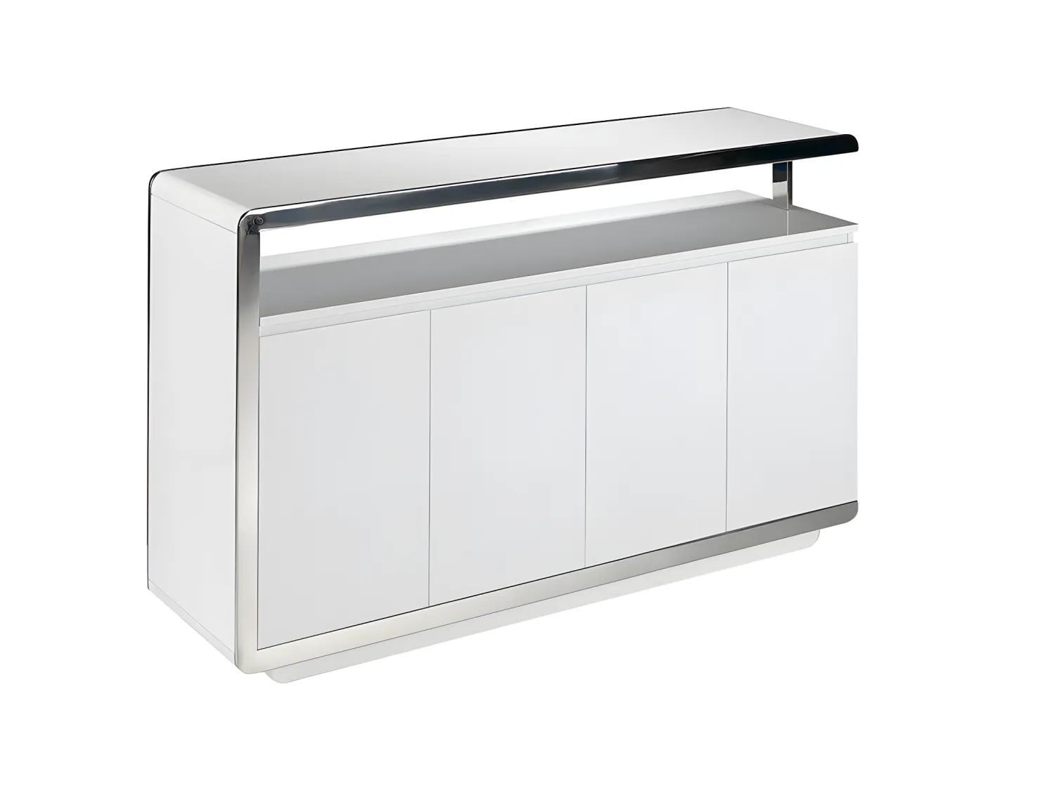 Buffet en bois blanc et acier inoxydable 3055 ANGEL CERDA