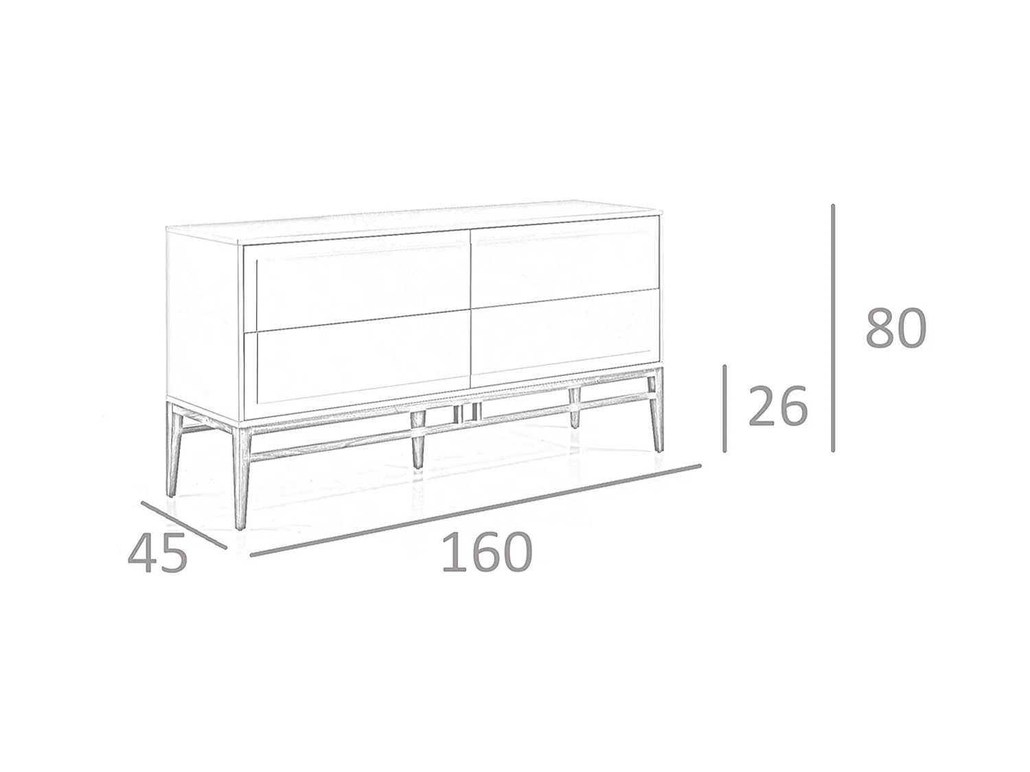 Kredens z drewna beżowego i orzechowego 3074 ANGEL CERDA