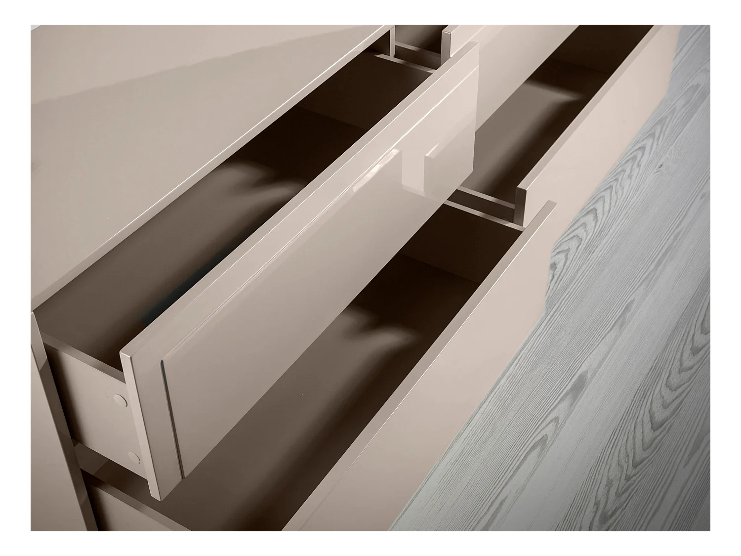 Buffet en bois gris et pieds en bois 3074 ANGEL CERDA