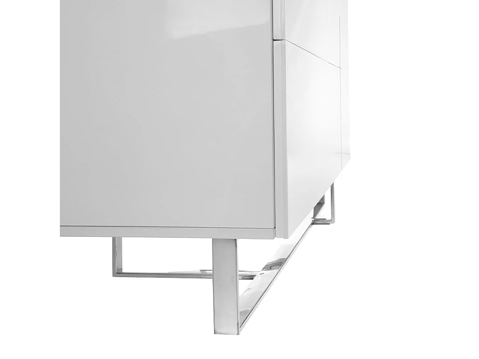 Buffet en bois blanc et acier chromé 3052 ANGEL CERDA