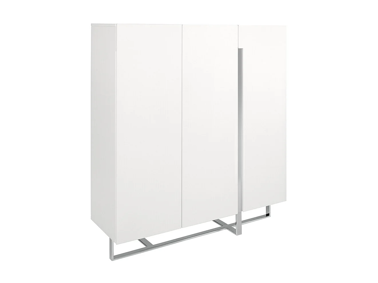 Buffet blanc et acier chromé 3053 ANGEL CERDA