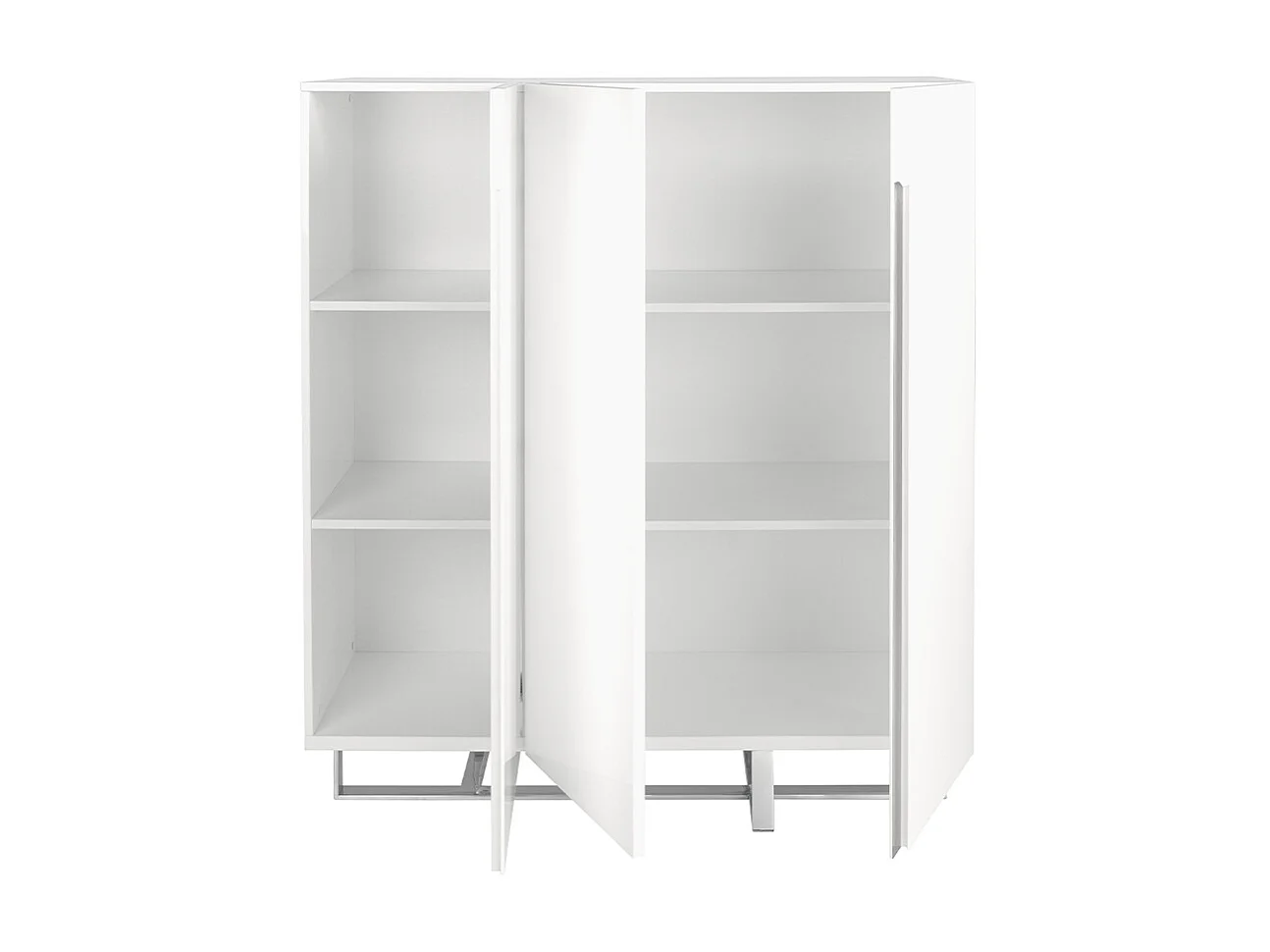 Buffet blanc et acier chromé 3053 ANGEL CERDA