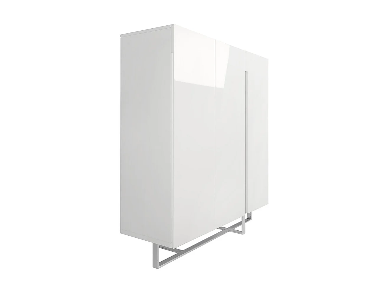 Buffet blanc et acier chromé 3053 ANGEL CERDA