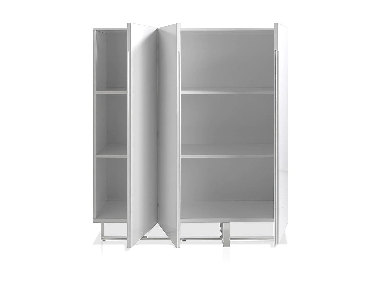 Buffet blanc et acier chromé 3053 ANGEL CERDA